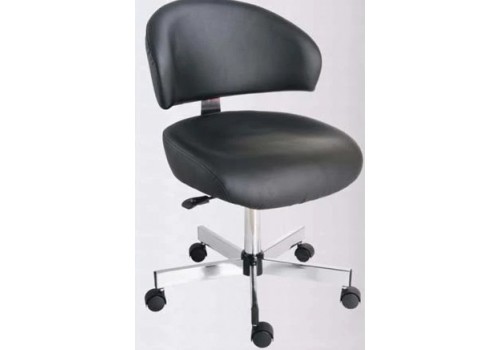 Black Anti Static Leather Chair, Seat size 490x480mm